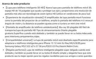 LUPA DE PANTALLA 3D/ 18 PULGADAS PARA MOVILES