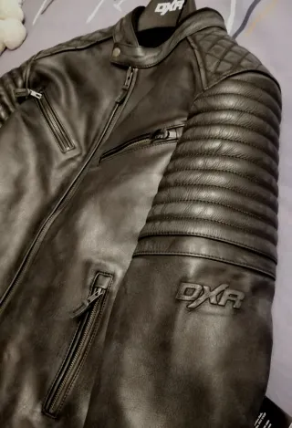 Chaqueta Cuero Moto Hombre Talla 2XL