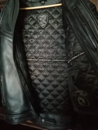 Chaqueta Cuero Moto Hombre Talla 2XL