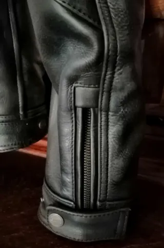 Chaqueta Cuero Moto Hombre Talla 2XL