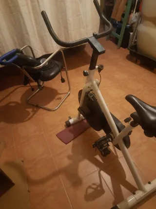 Bicicleta Estática y Spinning Blanca