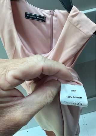 Vestido rosa volantes