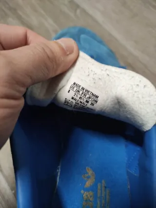 Zapatillas Adidas Hamburg Azul y Blanco