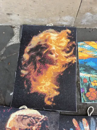 Cuadro Diamond Painting Mujer Fuego