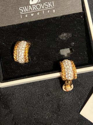 Pendientes Swarovski Dorados y Plateados