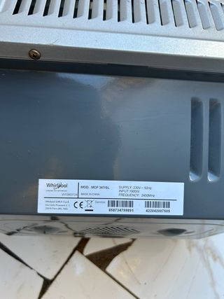 Microondas horno Whirlpool Chef Plus