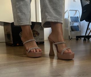 Tacones fiesta con brillo