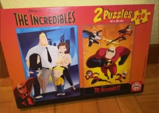 2 puzzles "Los Increíbles" 100 piezas