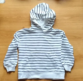 Sudadera rayas capucha Talla 7/8 (128 cm)