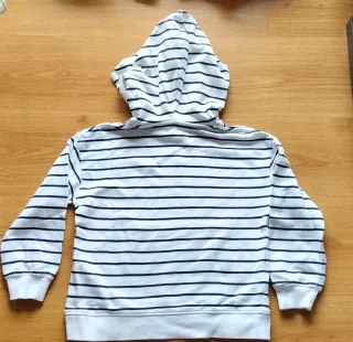 Sudadera rayas capucha Talla 7/8 (128 cm)