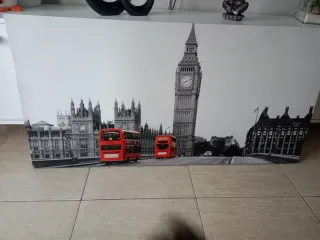 Cuadro Londres Big Ben Autobuses Rojos