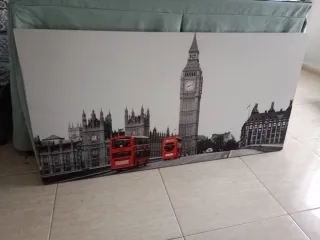 Cuadro Londres Big Ben Autobuses Rojos