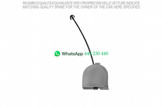 TAPA REMOLQUE PARAGOLPES TRASERO CROMADA FIAT 500