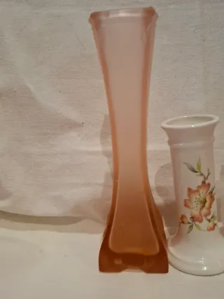 Lote 3 jarrones cristal y porcelana