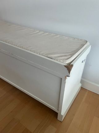 Banco zapatero con cojín y almacenaje