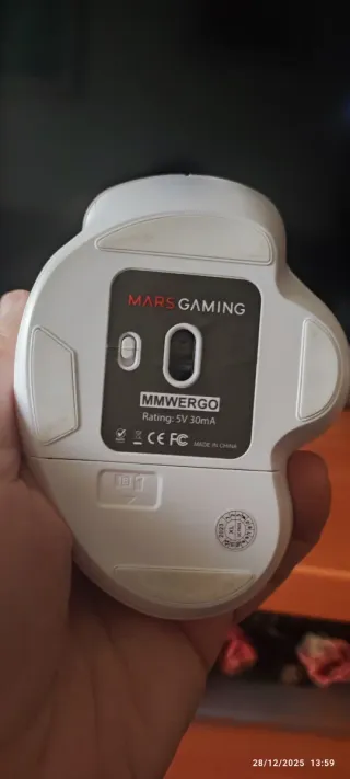 Ratón Inalámbrico Mars Gaming Blanco