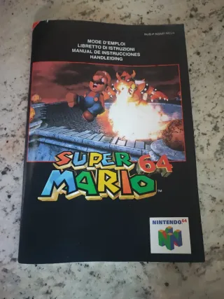 Super Mario 64 Nintendo 64 con libretto