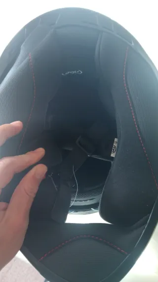 Casco de moto integral negro bueno sin usar