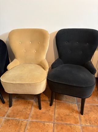 Conjunto 2 butacas salón terciopelo