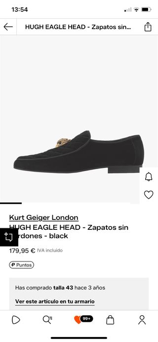 Zapatos Kurt Geiger London Hugh Eagle Head.