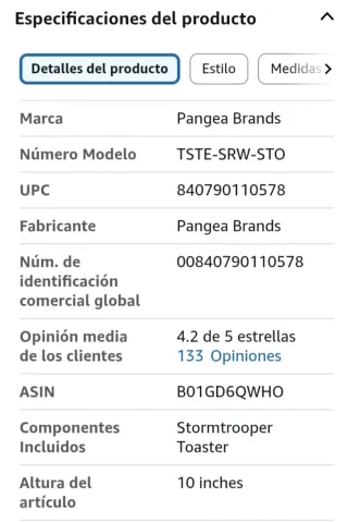 Tostadora forma de casco Stormtrooper de Star Wars