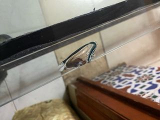 Mesa Centro Cristal y Metal Negro