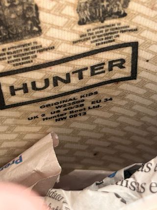 Botas Hunter niño talla 34