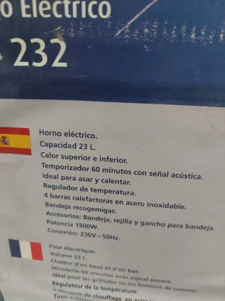 Horno Eléctrico Orbegozo HO 232