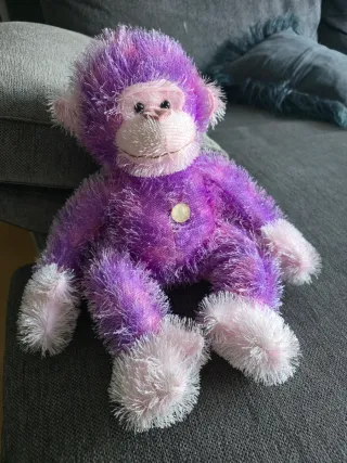 Peluche mono morado suave diseño Russ Berrie
