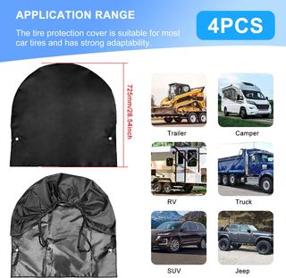 Funda de Rueda 4PCS Funda Protectora para Neumátic