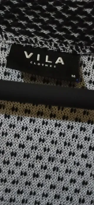 Cárdigan negro y blanco talla única