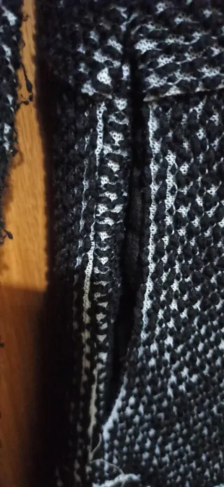 Cárdigan negro y blanco talla única