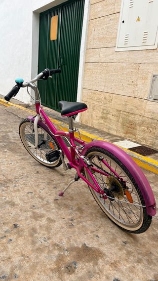 Bicicleta infantil niña 20 pulgadas rosa 6-9 años