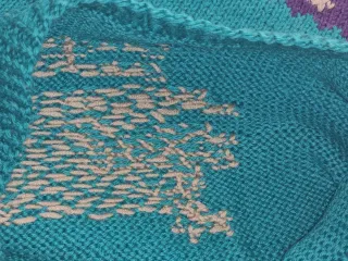 Maglione vintage donna fatto a mano con cervi