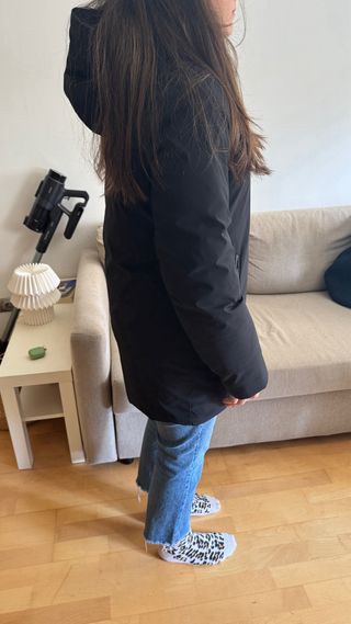 Chaqueta impermeable negra Talla M