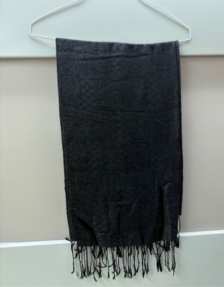 Fular PASHMINA negro con flecos