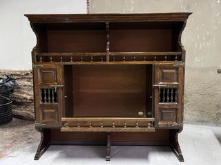 Conjunto de Aparador y Alacena Rústicos de Madera