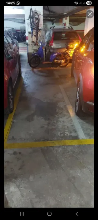 Plaza de aparcamiento para moto