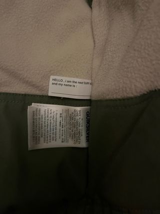 Abrigo Quiksilver verde a estrenar talla niño