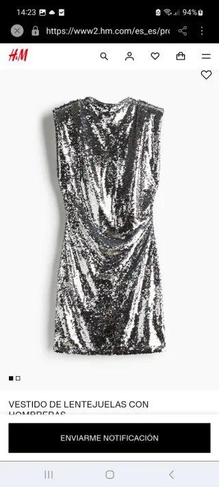 Vestido fiesta lentejuelas XL