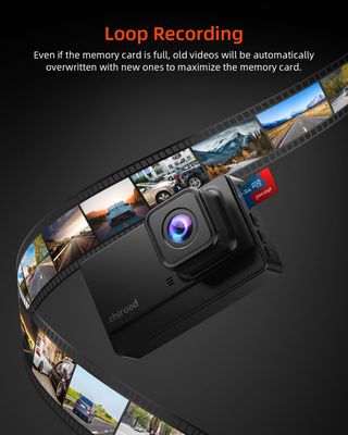 Zhiroad Dash CAM Coche, 1080P FHD Dash CAM con Pan