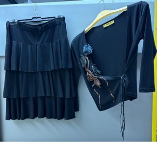 Conjunto falda y top negro