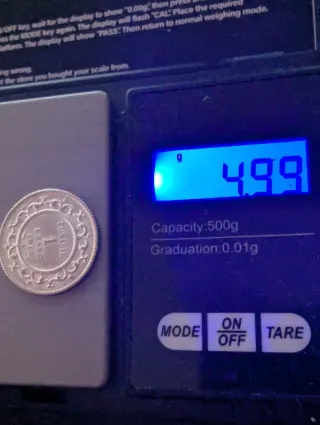 Túnez 1 franco 1916 s/c plata