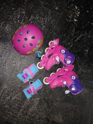 Set de patines y protecciones infantiles