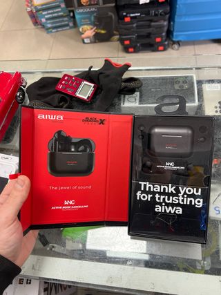 Aiwa EBTW-888ANC Auriculares Inalámbricos Negros