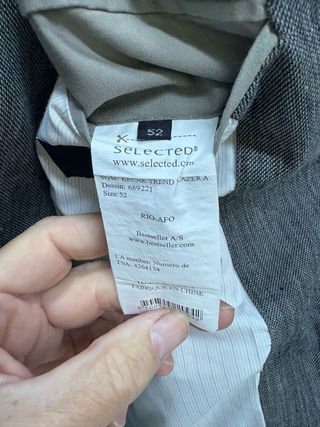 Chaqueta americana SELECTED gris