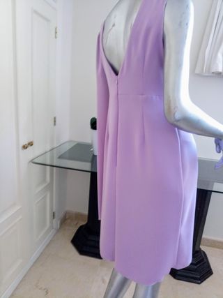 Vestido Fiesta Ana Torres Morado/Rosa