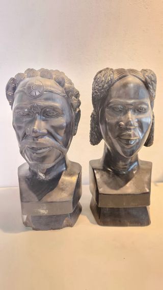 Busto Africano Arte Tribal (Ebano)