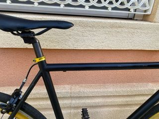 Bicicleta Fixie Negra Ruedas Doradas