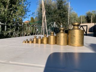 Set Pesi Ottone Antichi Rari da Collezione